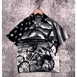 Vintage Dragonfly Shirt Medium Mens Y2K Americana Motorcycle Bikers